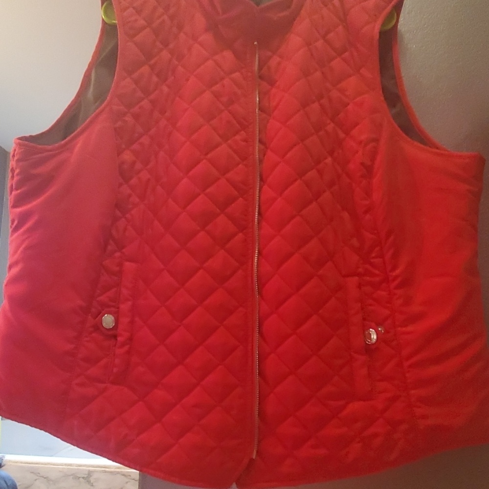 Chaps red quilted vest 3X